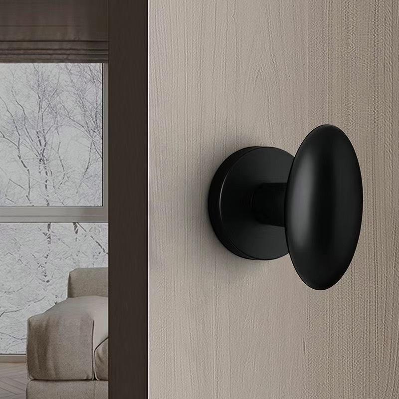 Versteckter Minimalistischer Weißer Runder Türgriff für Schlafzimmer