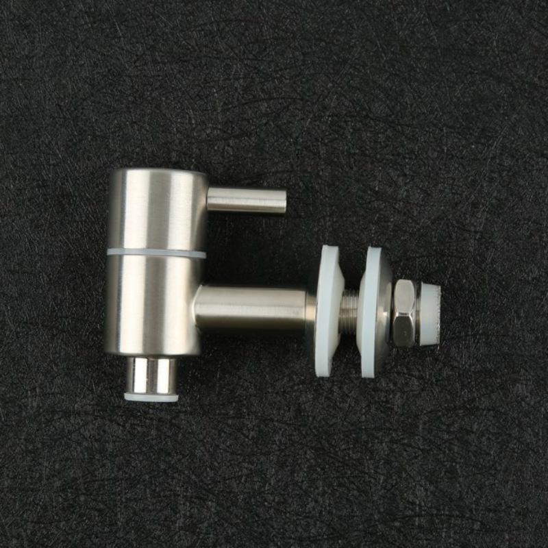 12mm Glas Infusionsflasche Wasserhahn mit 304 Edelstahl Auslauf und Keramik Ventilschalter