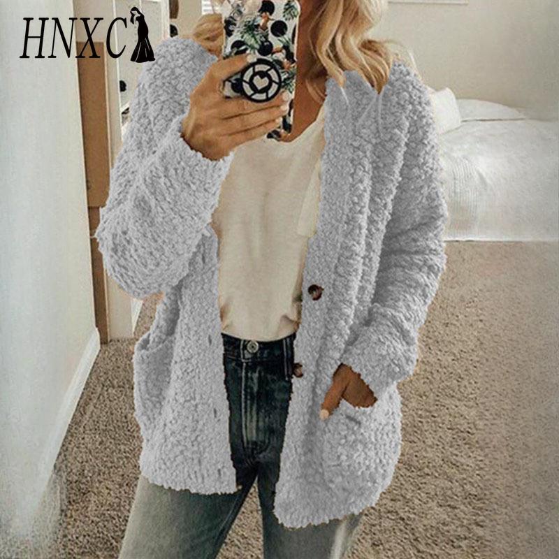 HNXC Dame Vintage Casual rutenettmønster Høst Vinter Langermet Jakker & Kåper