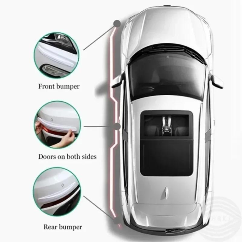 High Quality 2/4 Piece Car Bumper Protector Guard Anti-collision Front Rear Corner Decoration Strip Accessories Universal Interior Mirrors 6