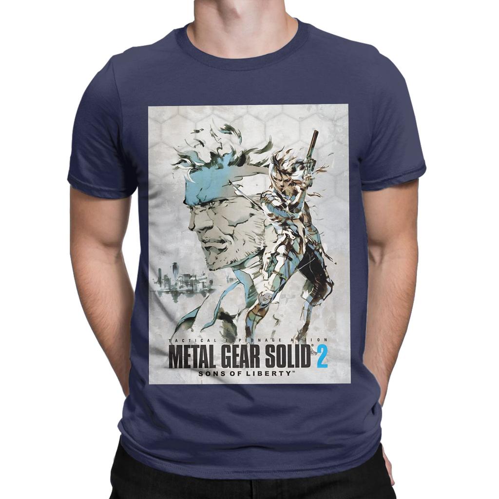 Metal Gear Solid 2 Poster Graphic 100 Cotton TShirt Metal Gear Solid Tees Tops For Unisex