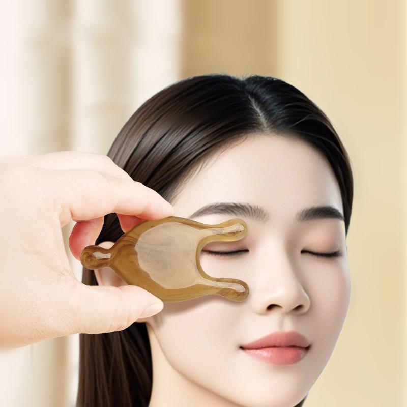 Guasha Resin Massage Comb Face Eye Lifting Scraping Spa Massage Plate Reduce Puffiness Meridian Dredging Stick Nose Massage Tool