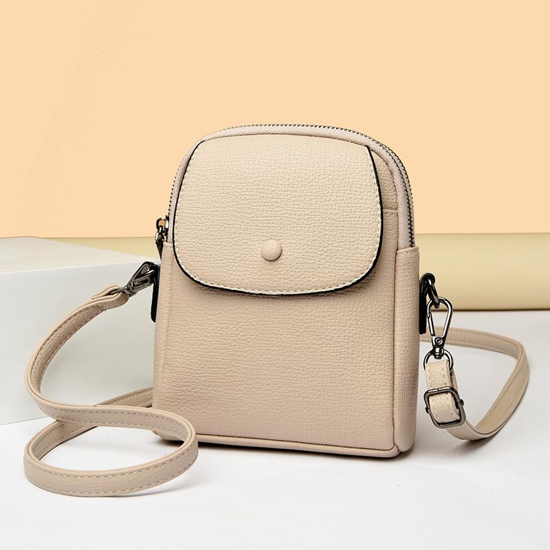 Mobile phone bag women's crossbody bag 2025 new foreign style small bag fashionable simple casual versatile soft leather shoulder bag