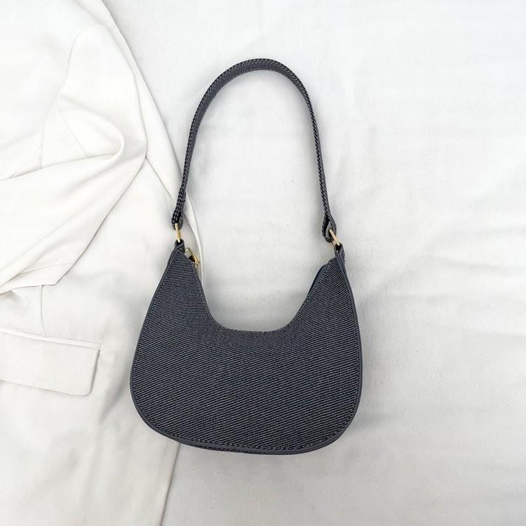 Chic Vintage Blue Small Handbag For Girls Unique Design Soft And Elegant