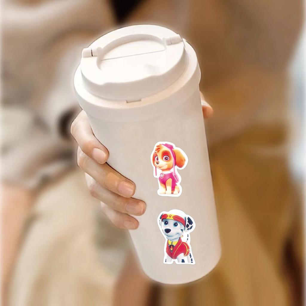 50-Piece Cartoon Stickers: Paw Patrol Backpack & Thermos Decor Sticker Book