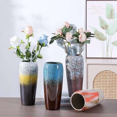 Luxury Kiln-Fired Ceramic Ikebana Vase for Dried Flowers and Decor