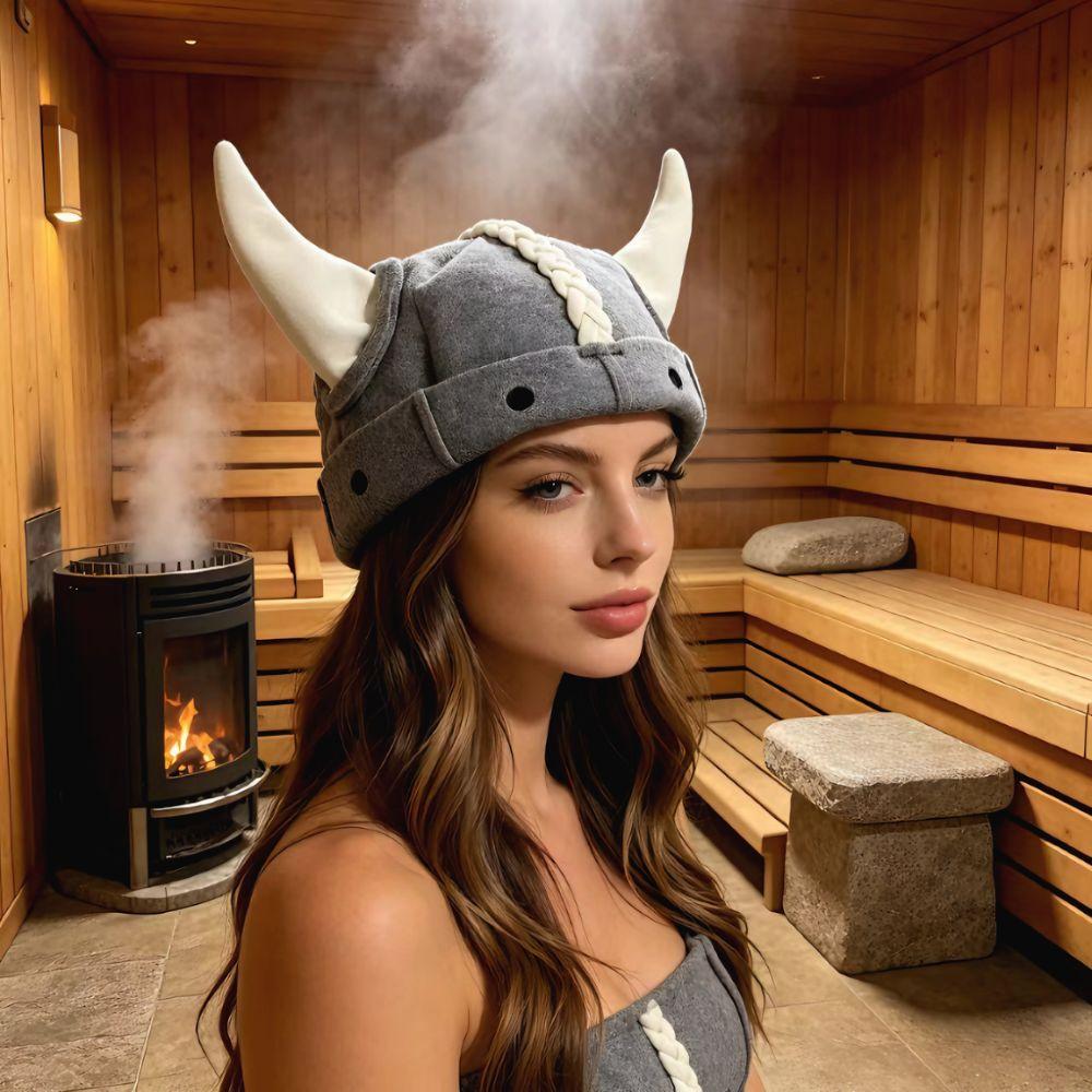 Heat Resistant Sauna Hat Wool Felt Material Russian Banya Cap Gifts Felt Sauna Cap  Costume Parties