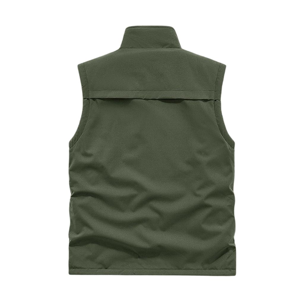 Men's Fall Winter Stand Collar Outdoor Casual Sports Vest with Sleeveless Design for Everyday Wear