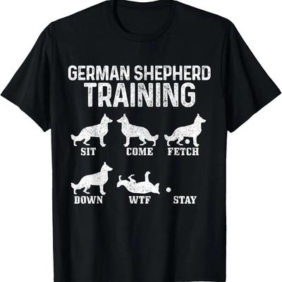 Pastor Alemán Entrenamiento Perro Divertido Madre Padre Pastor Alemán Camiseta