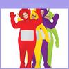 Fantasia Divertida dos Teletubbies Macacão de Poliéster com Capacete!