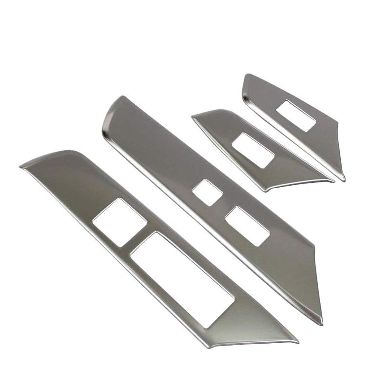 4pcs Stainless Steel Window Switch Lift Cover Trims Button Panel Trim Cover Decorative Accessories For Lexus UX