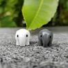 2pcs Miniature Elephant Couple Figurines, Resin Craft, Love Theme Animal Garden Micro Miniatures, for DIY Landscape Decoration, Potted Plants