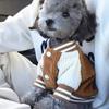 Warm Pet Baseball Jackets Fleece Puppy Spring Clothes Thickened Puppy Coat  Pet Wear
