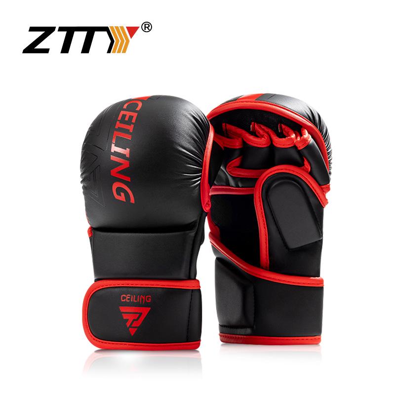 ZTTY Unisex Boxing Gloves with Thick Padding for Adult Training and UFC.