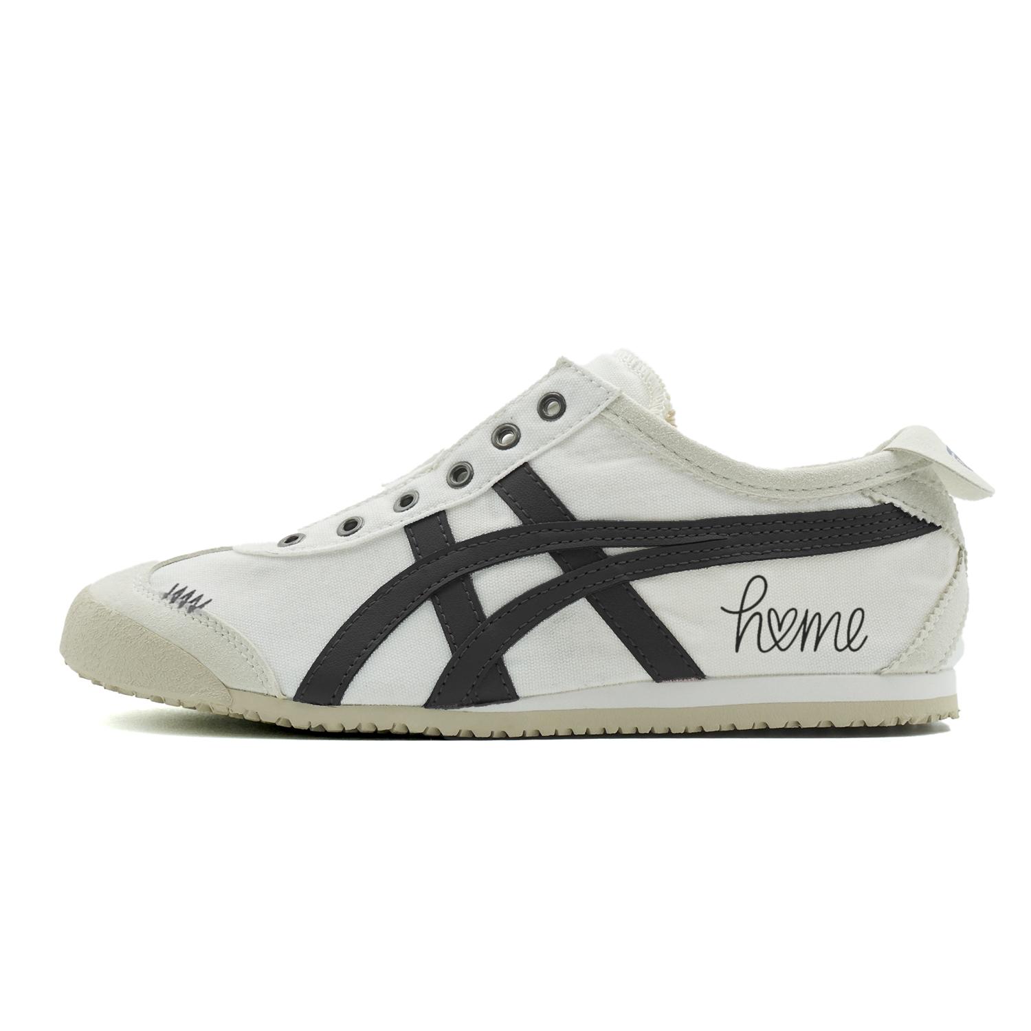 

Onitsuka Tiger MEXICO 66 Slip On Adoring Cushioning Slip Resistant Low top Casual Shoes Unisex Black White D3K0N-0143(Team430-) 42