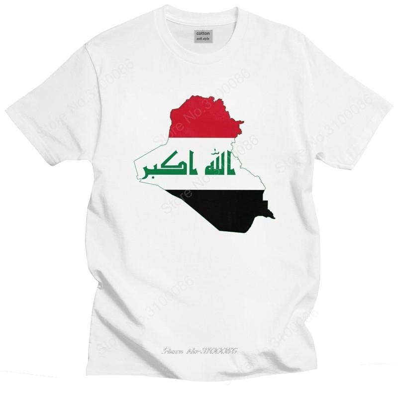 Iraqi Iraq Flag Map Unisexs T Shirt Cotton Tee Tops Round Neck Shortsleeve Fashion Tshirt Clothing Casual Basic Tshirts