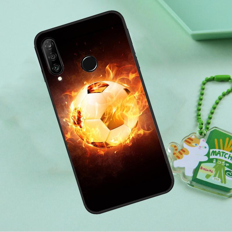 

Fire Football Soccer Ball For Huawei Nova 12s 12i 11i 7i 8i 9 10 SE Y91 Y90 Y60 Y70 Y72 Y61 P60 Pro P30 P40 Lite Case Huawei Nova 8i