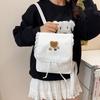 Schoolbag Korean Version Cartoon Bear Backpack Female 1011 New Niche High Sense Cute Fashion Trend Student Bag Female