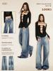 Women's American Street Style High-Waist Wide-Leg Jeans - Fall/Winter 2024 Collection - Straight, Loose, Slim Fit, Mopping Style