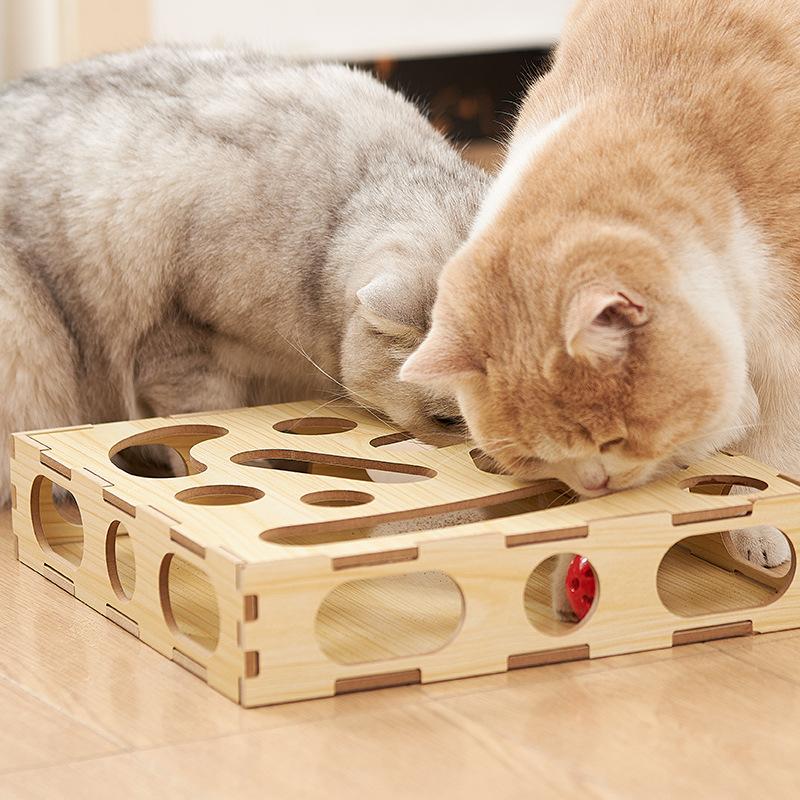 Pet Toys Cat Track Ball Cat Scratch Board Teasing Stick Puzzle Toy Box Spinning Wheel Self Hi Leaker Soothing Cat Toys