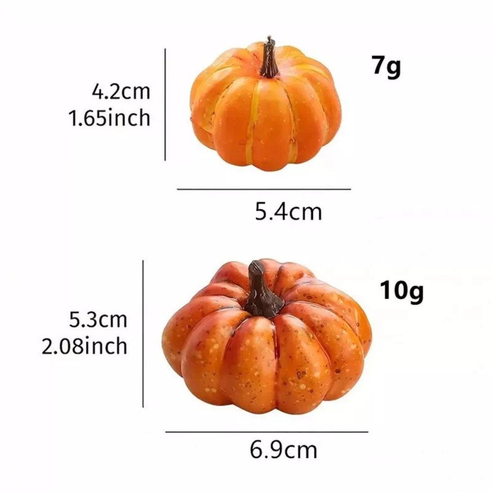 6PCS 1/9PCS Simulation Props Autumn Harvest Fake Pumpkin Thanksgiving Ornaments  Courtyard Display