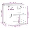 818360 vidaXL Wall Cabinets 2 Pcs Grey 31.5x30x30 Cm Solid Pine Wood