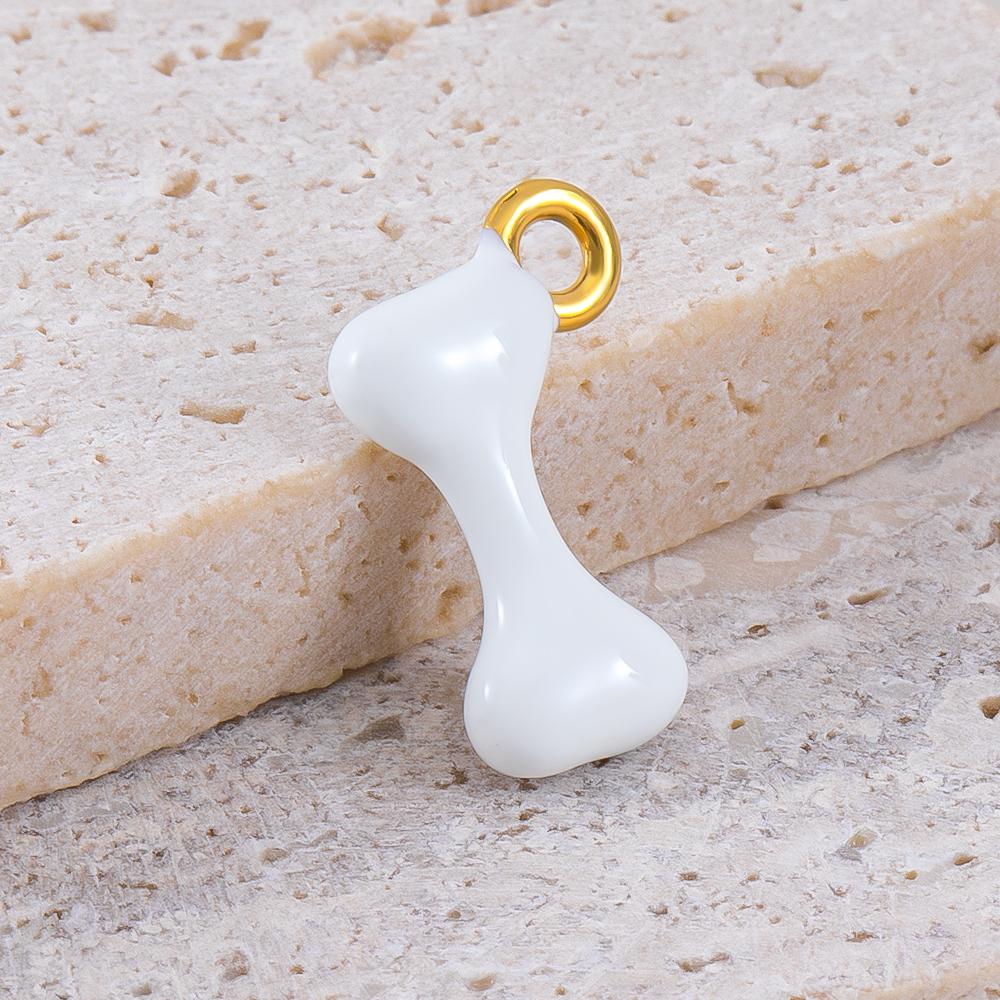 2pcs Stainless Steel Cartoon Enamel Bowknot Red Black High Heel Bone Pendant Necklace Earring Heart Charms Craft Jewelry Making