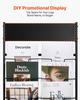 Brochure Display Rack, 20 Pockets Magazine Literature Display Stand, Portable Floor Standing Magazine Rack, Metal Newspaper Catalog Holders for Shop,