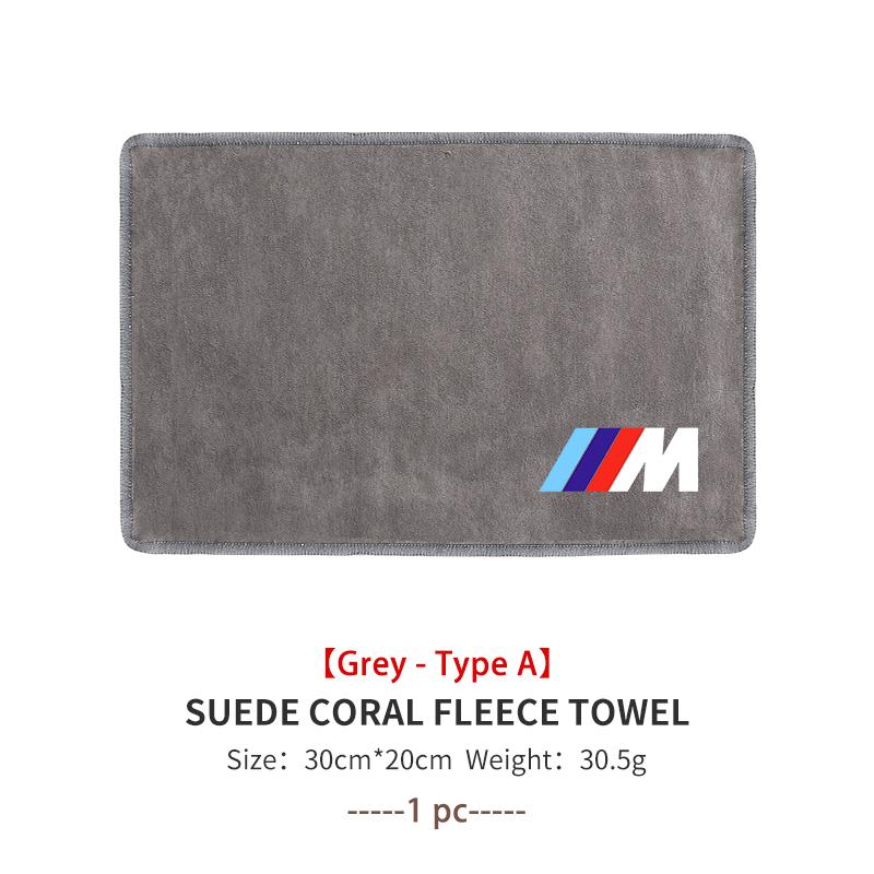 Coral Car Wash Cloth Microfiber Towel Car Cleaning Drying Cloth For BMW M Performance Alpina M3 M5 M6 X1 X3 X4 X5 G20