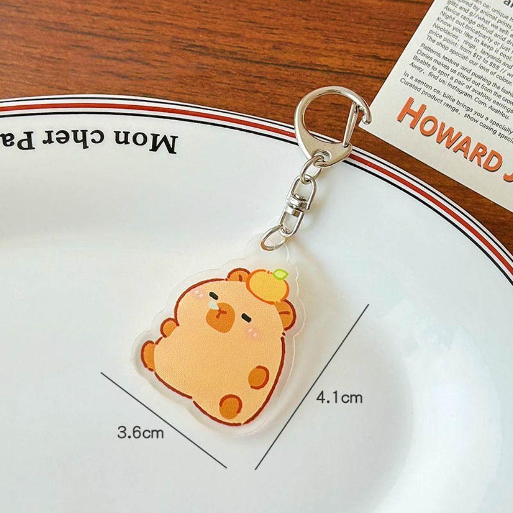New Kapibala Capybara Keyrings Acrylic Animal Cute Pendant Keys Accessories