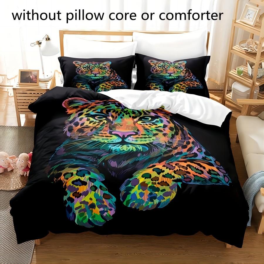 3D Digital Printing Kit Home Textile Quilt Cover Bed Sheet Bedding Three-Piece Set
