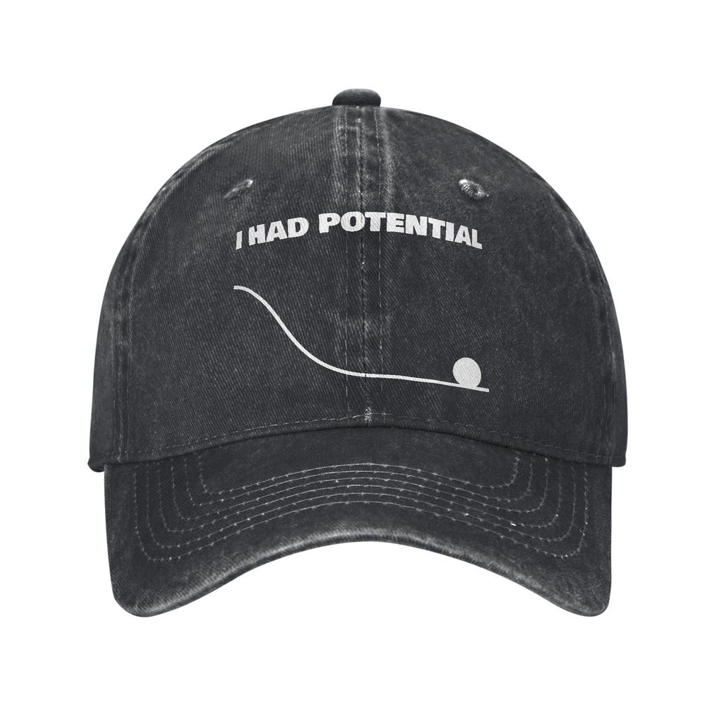 I Had Potential Baseball Cap Classic Distressed Cotton Headwear Unisex Style Outdoor Activities Gift Caps Hat