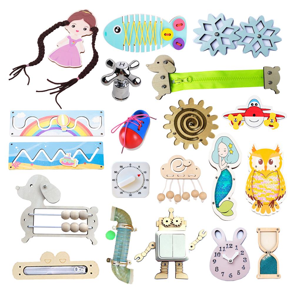 Baby Busyboard Kid Activity Busy Board Material Diy Accessories Montessori Teaching Aids Early Education Learning Skill Toy Part
