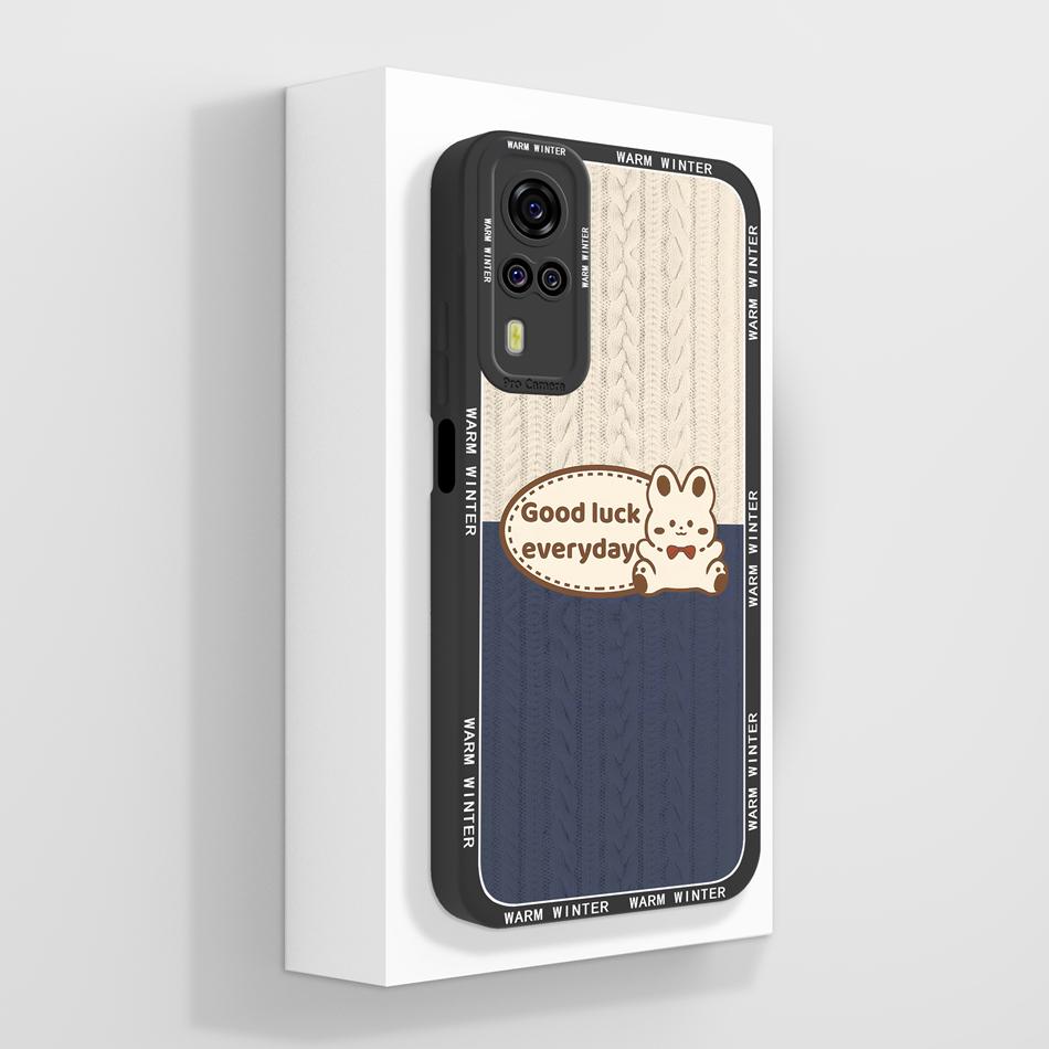 Per Vivo Y51 Y51A Y53S Y31 Y33 Custodia Squisita Cover Posteriore per Telefono Per Vivo Y 51(2020) Y 31 (2021) Cover Morbida in Silicone Liquido