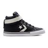 Converse Pro Blaze Strap Abrasion Resistant Abrasion Resistant High Top Kids' Skateboarding Shoes Black White 672128C