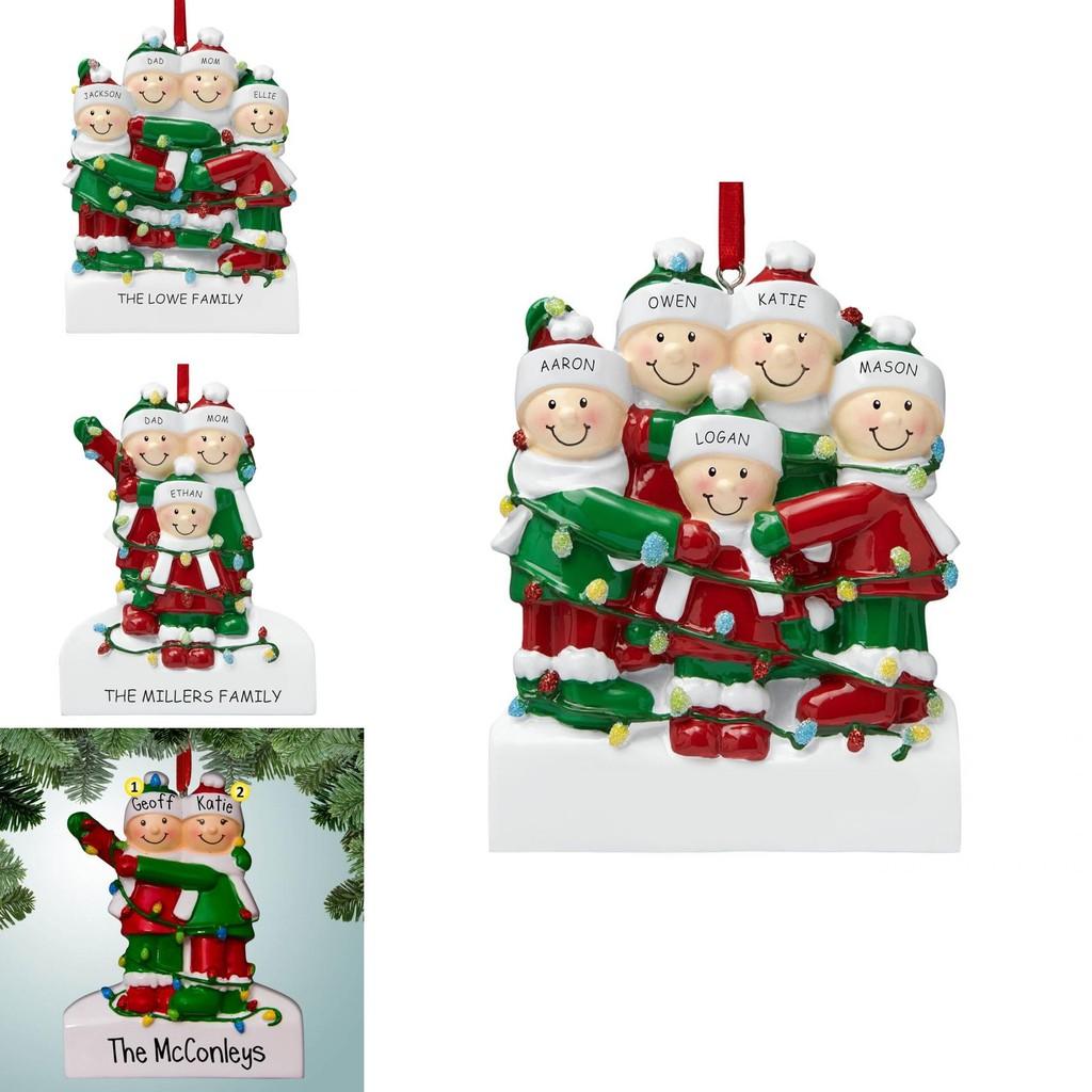 Charming Family Resin Christmas Ornaments For Joyful Holiday Tree Dcor