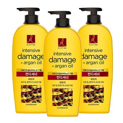 Balsam de păr cu ulei de argan și elastină pentru păr deteriorat, 3 bucăți, 680 ml