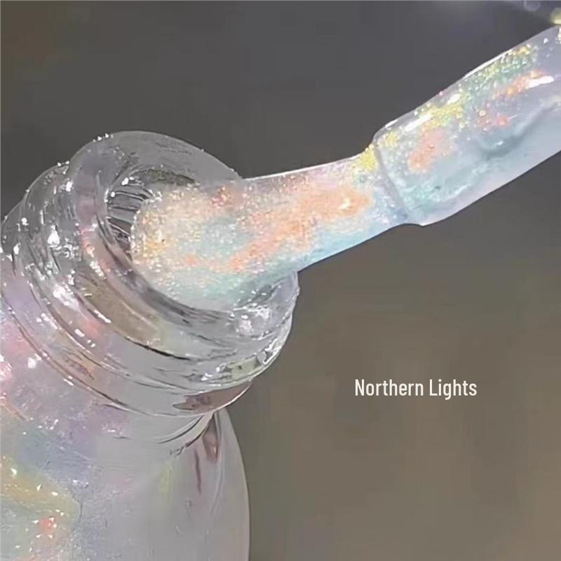 Abziehbarer Feinglitzer Nude Nagellack Set - Geruchlos, Kein Brennen, Kristallklar für Studenten