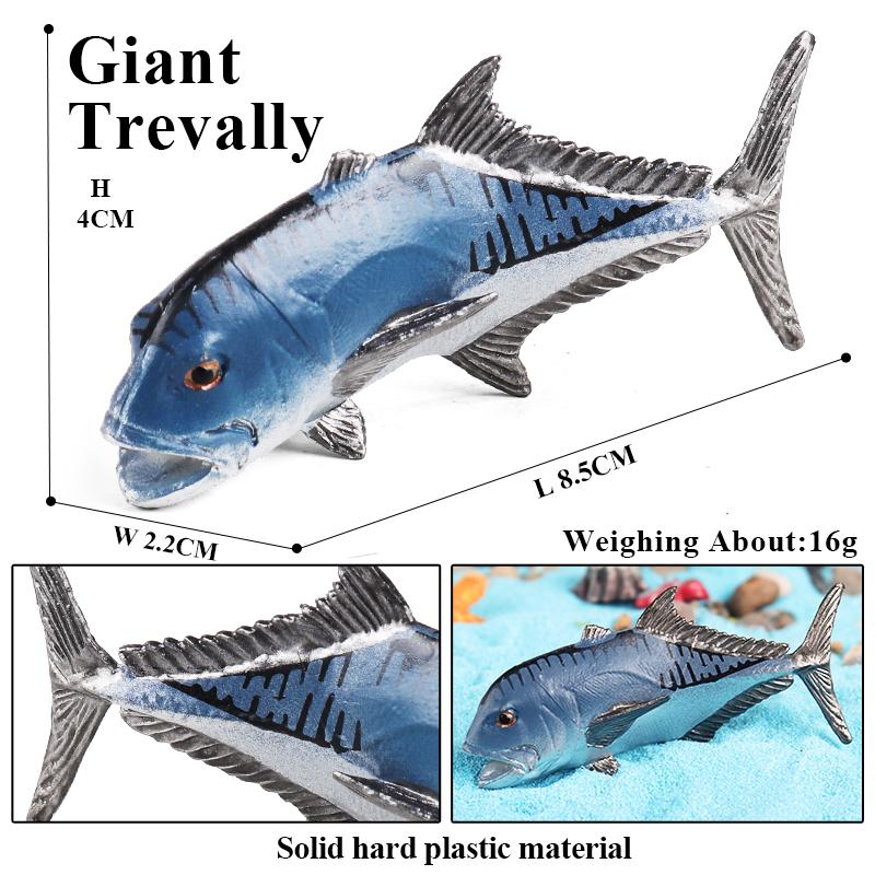 Oenux Meeresleben Modell Clownfisch Lachsbarsch Meerestier Spielfiguren PVC Hohe Qualität Bildung Miniatur Strand Kinderspielzeug