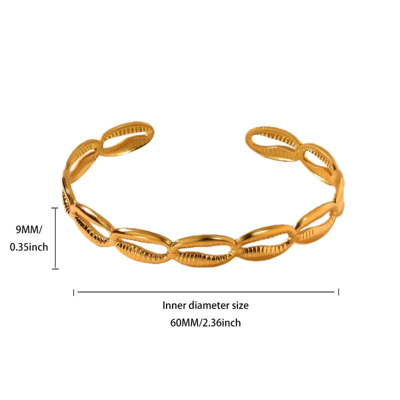 Bohemian Vacation Stainless Steel Bracelet Women's Summer Beach Dopamine Shell Ocean Wind Bracelet Jewelry