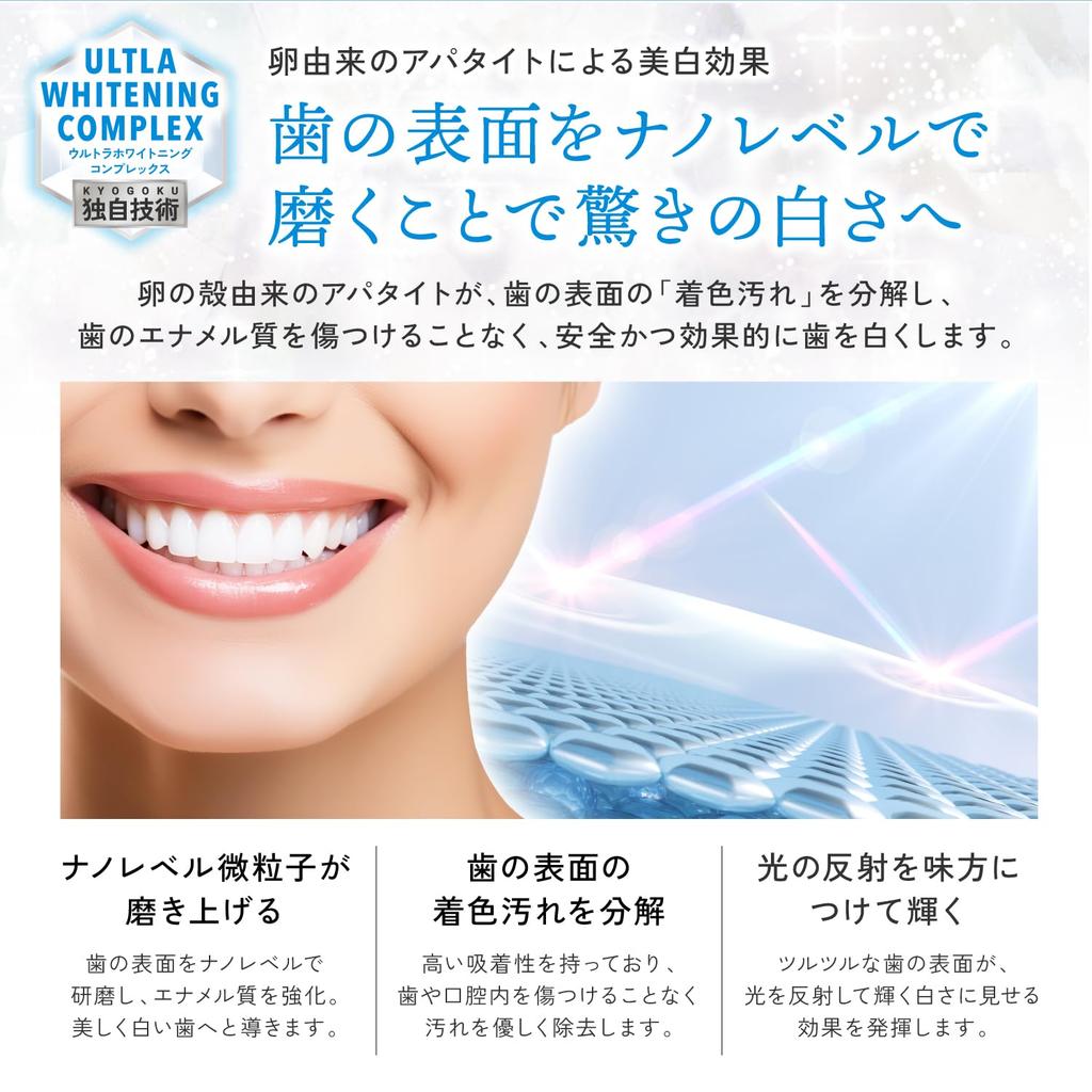 Kyogoku Crystal Whitening Gel, Medicated Toothpaste, Whitens Teeth, Supervised by Dental Hygienists, Quasi-drug