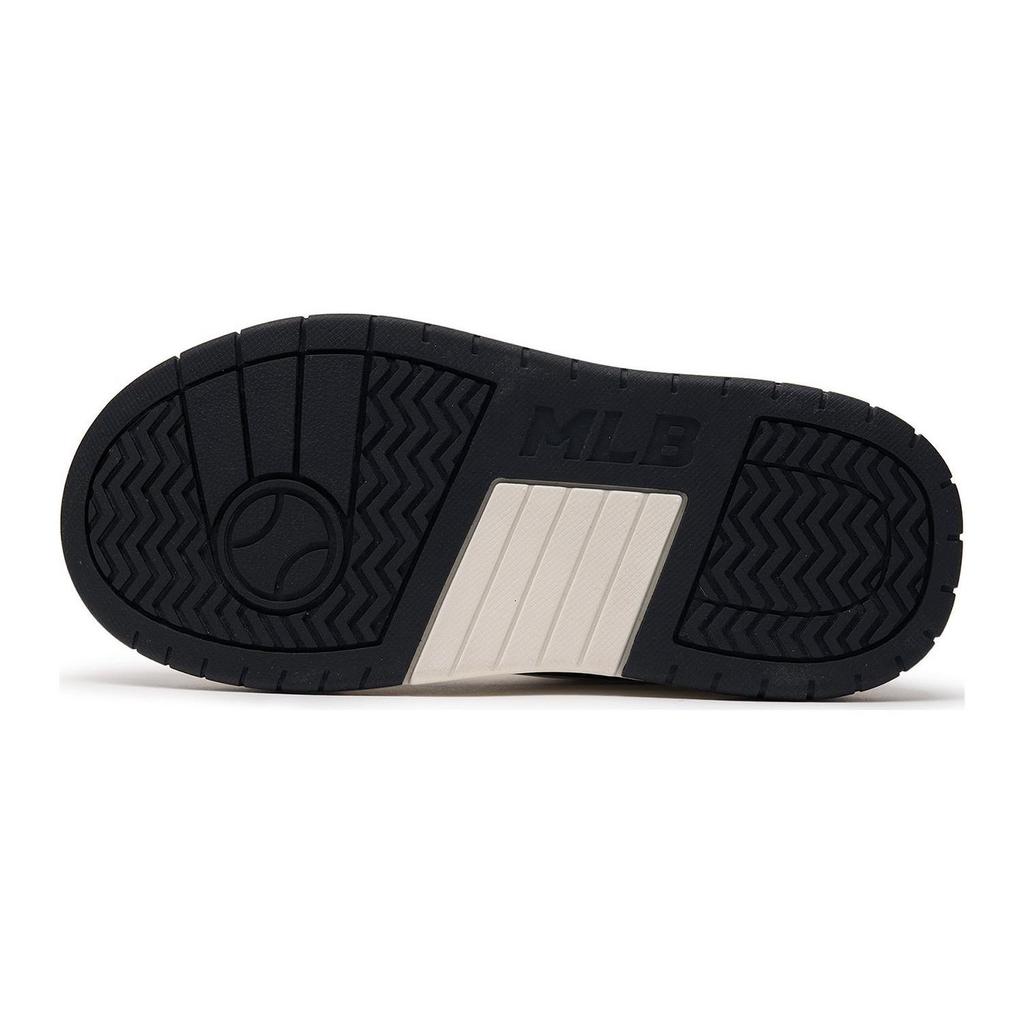 MLB Chunky Liner Synthetic Leather Color Block Lace-Up Versatile Comfortable Low-Top Kids Sneakers Kids sneakers Black White 7ASXJB24N-50WHS