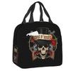 Custom Heavy Metal Rock Music Band Guns N Rose Resuable Lunch Box for Women Waterproof Cooler Thermal Food Insulated Lunch Bag