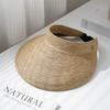 Straw empty top sun protection hat sun hat women's summer foldable seaside sun hat small fresh adjustable headband straw hat