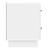 Nightstand Set of 2 High Gloss White 43 x 34.5 x 44.5 cm