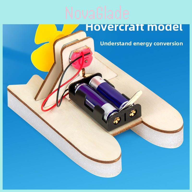 Science Experiment Diy Air Cushion Boat Model With Wind Power Technology For Children Educational Play