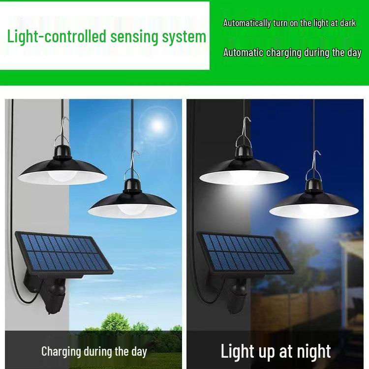 Solar-Powered Waterproof Tent Light: Indoor/Outdoor Pendant with Light Control