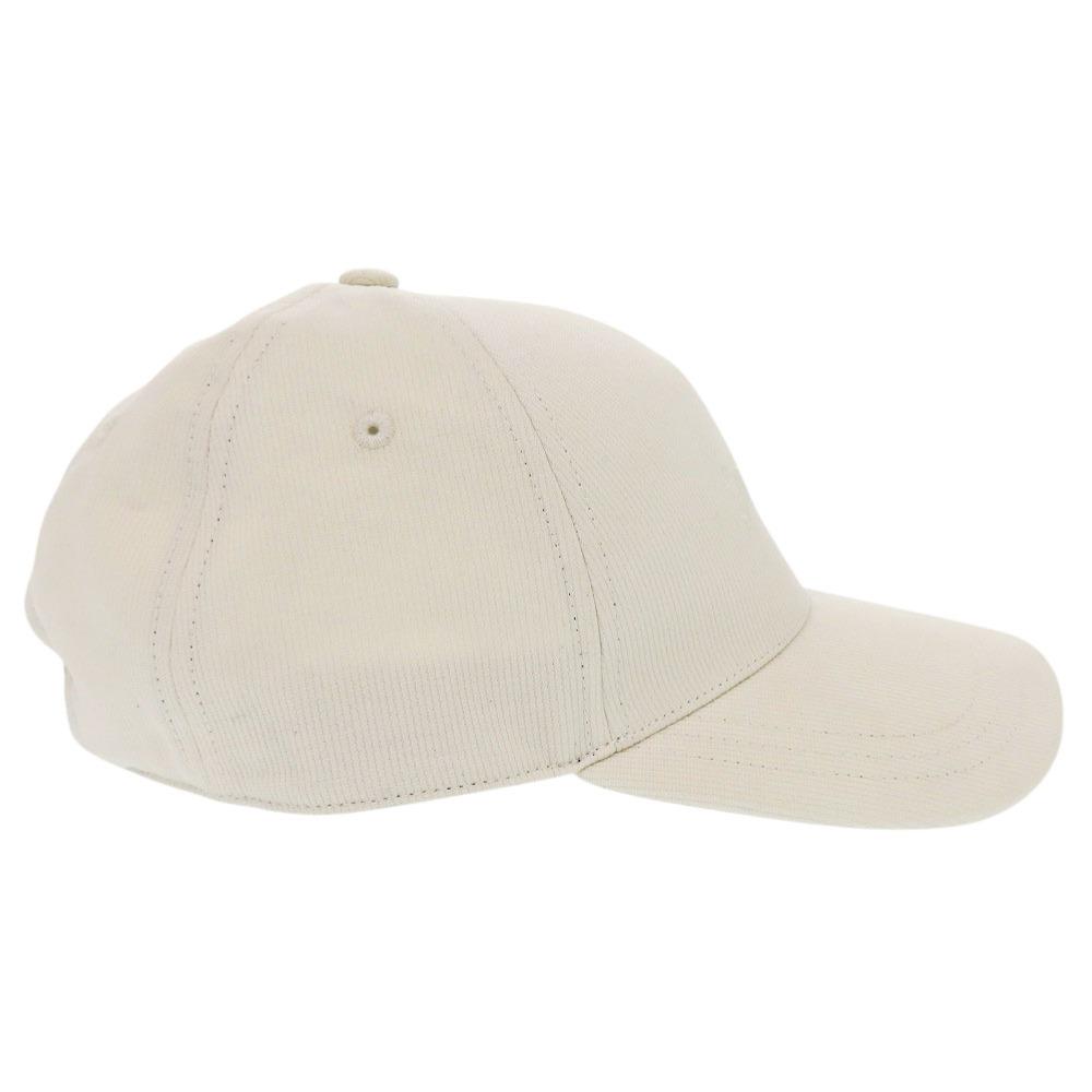 Used AUTHENTIC SAINT LAURENT PARIS 816864 3YR58 Logo Corduroy Baseball Cap Ivory