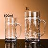 Kunststoff-Bierkrüge 20 oz./600ml Bierkrüge mit Henkel Wiederverwendbare Bierbecher Klare Große Bierkrüge für Bar-Getränke