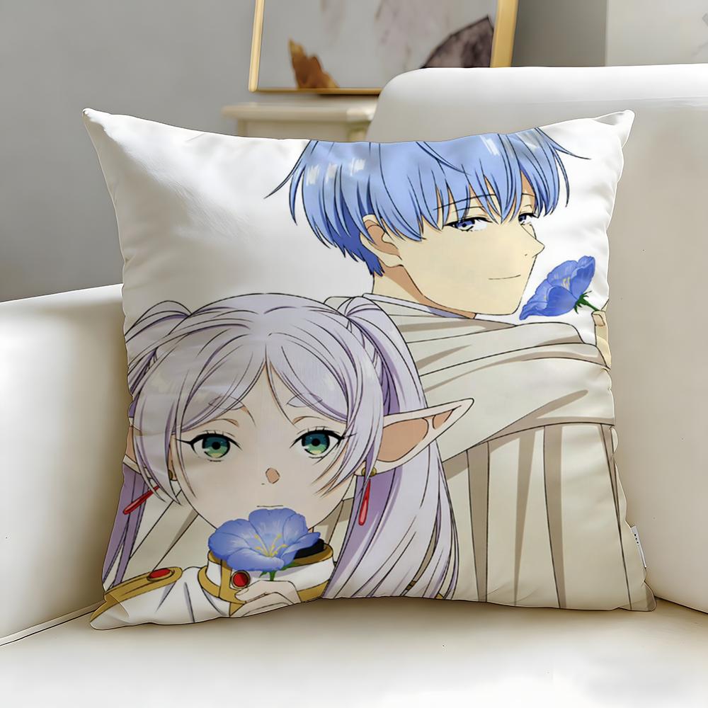 Klassische Anime Frieren Nach dem Ende der Reise Kissenbezug Weich Leicht zu Waschen Kissenhülle Vielseitig für Sofa Bett Reise und Büro